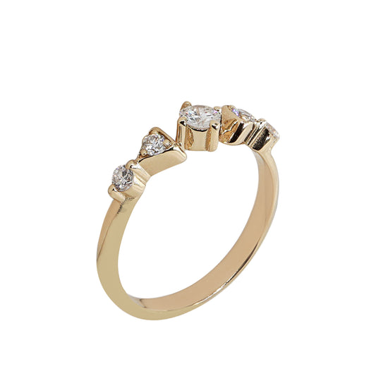 0,25ct Vintage Minimal Pırlanta Yüzük