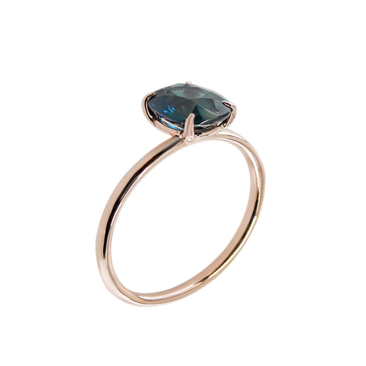 Oval Safir Taşlı Yüzük