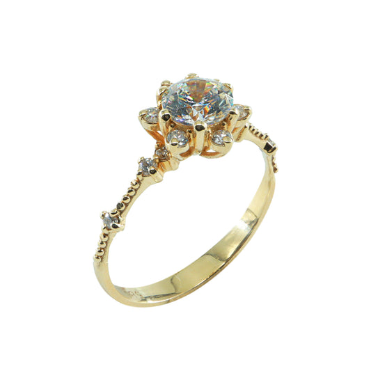 Lotus Tasarım Tektaş Yüzük