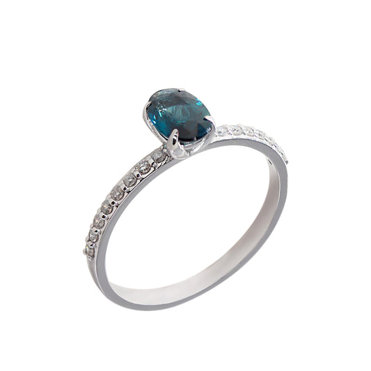 Oval Safir & Pırlanta