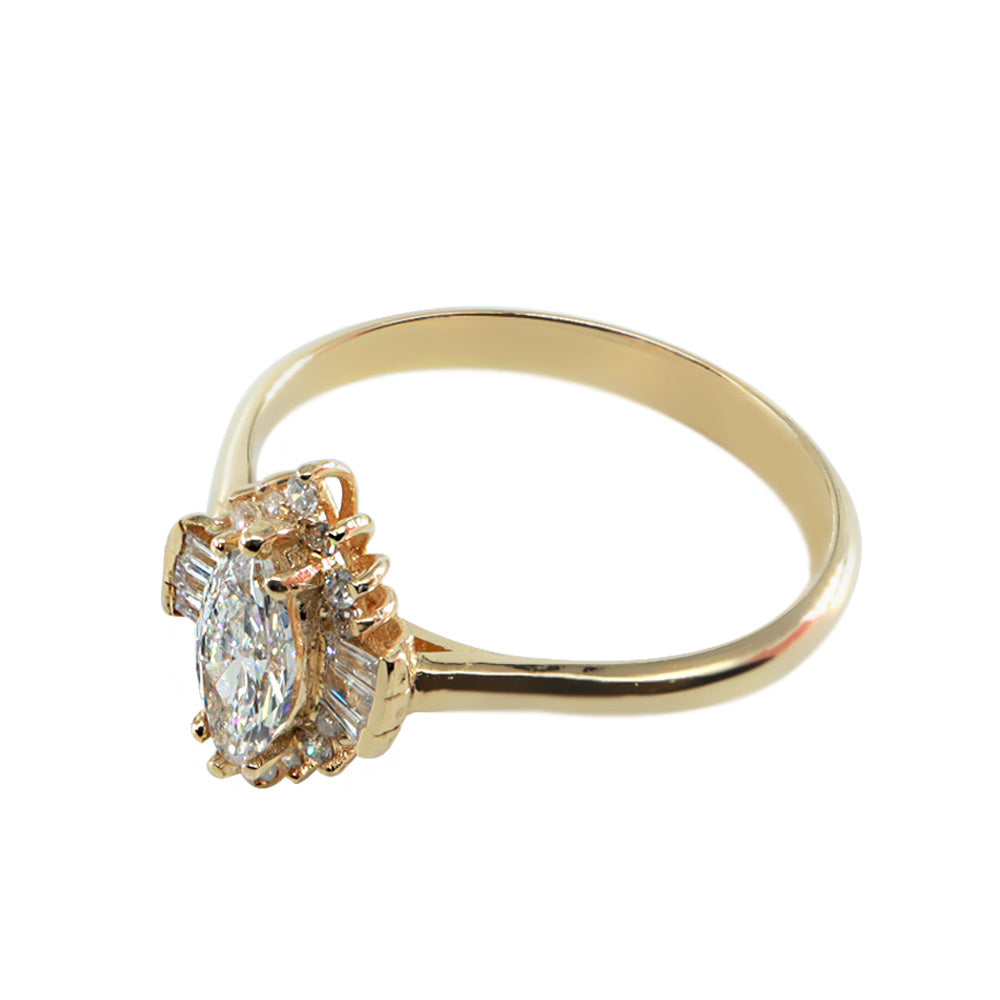 0,55ct Vintage Pırlanta Tasarım Yüzük