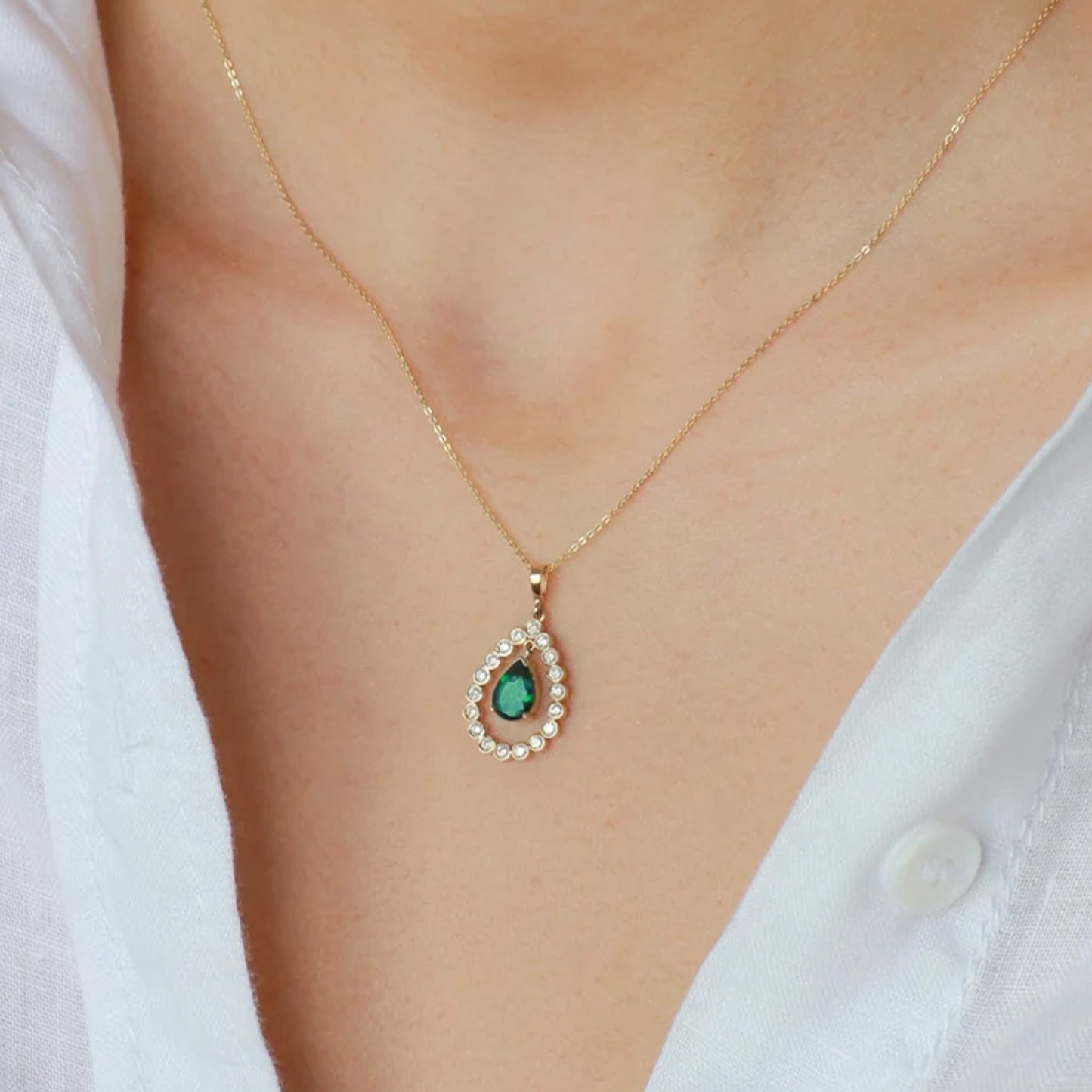 Damla Kesim Topaz & Pırlanta Kolye