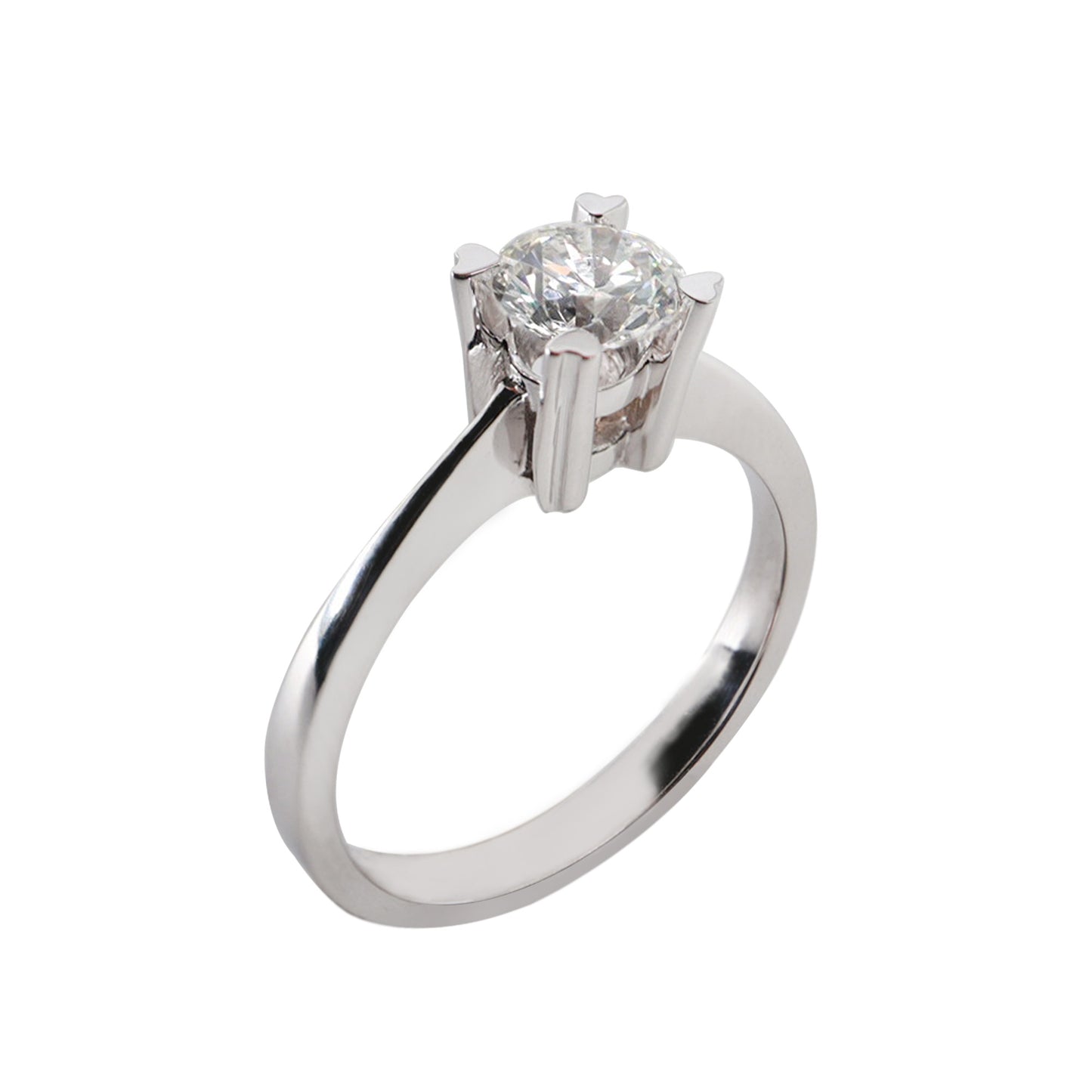 0,50ct Kalp Tırnak Tasarım Tektaş