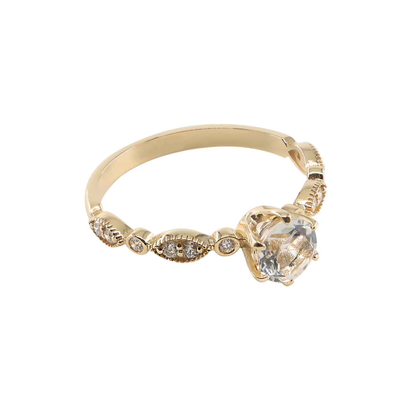 Vintage Beyaz Topaz & Pırlanta