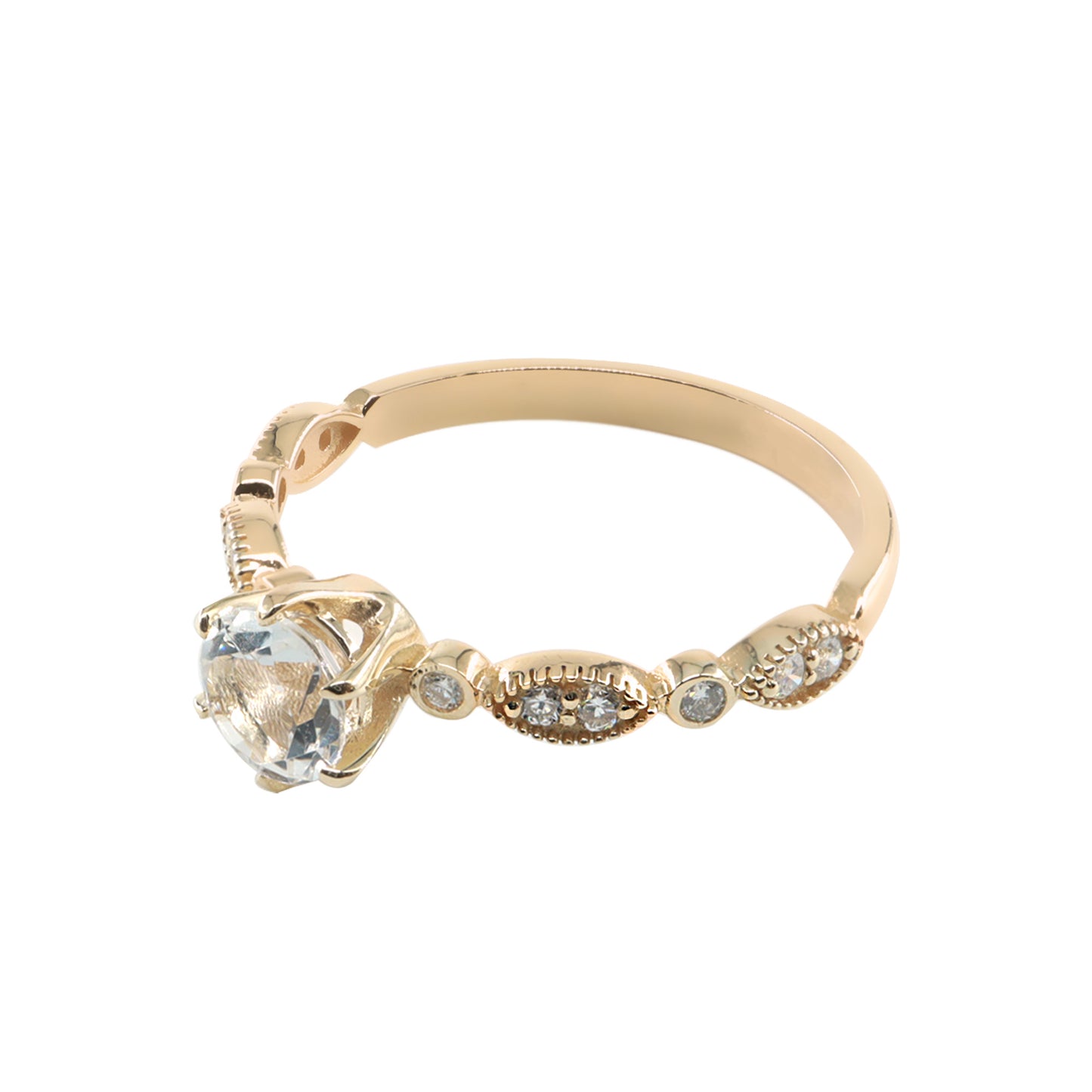 Vintage Beyaz Topaz & Pırlanta