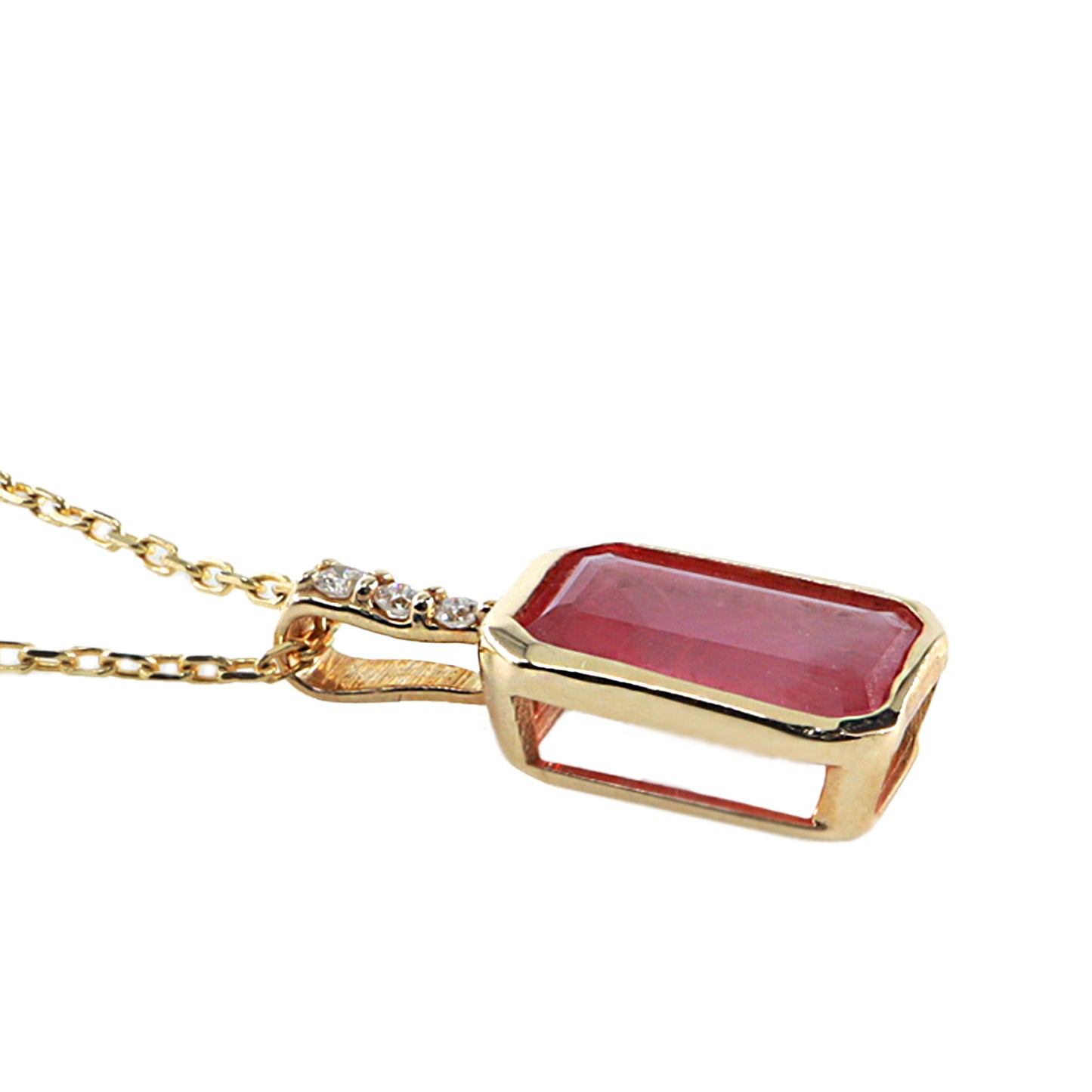 Emerald Kesim Yakut & Pırlanta Kolye