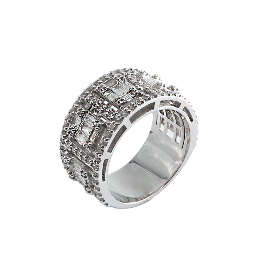 1,10ct Baget Yarım Tur Pırlanta Yüzük