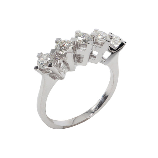 0,90ct 5 Taş Yüzük