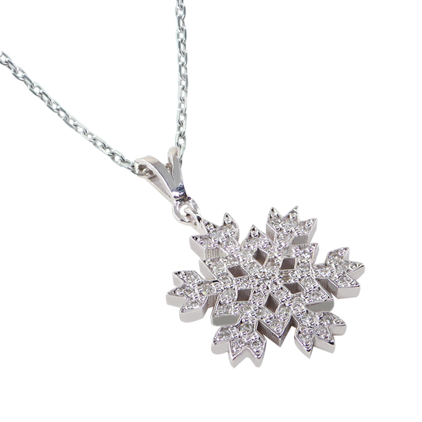 Pırlanta Kar Tanesi Kolye