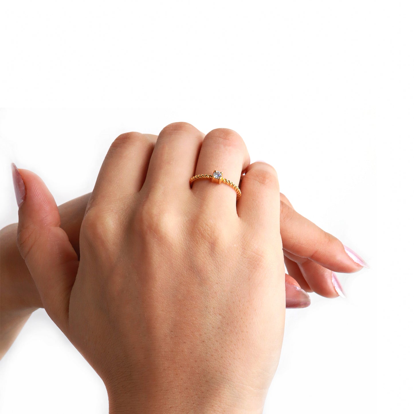 Burgulu Tektaş Yüzük