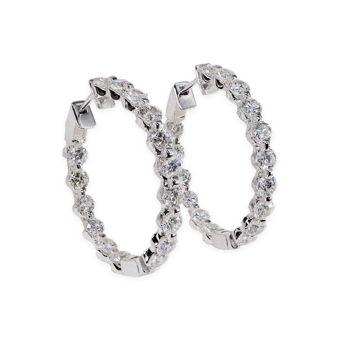 4,80ct Halka Pırlanta Küpe