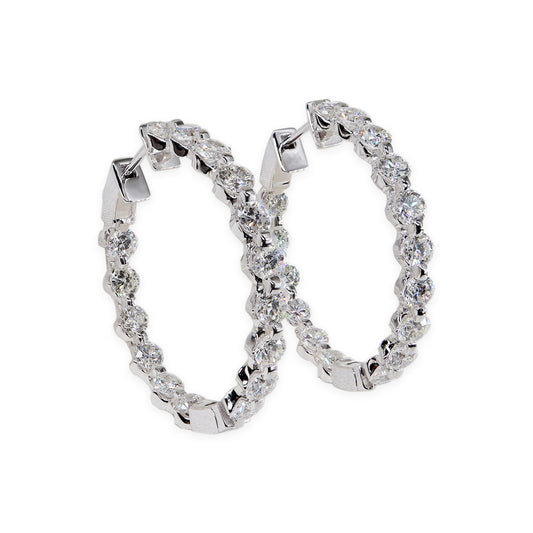 4,80ct Halka Pırlanta Küpe