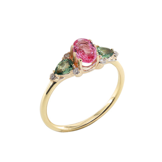 Vintage Multicolor Safir & Pırlanta