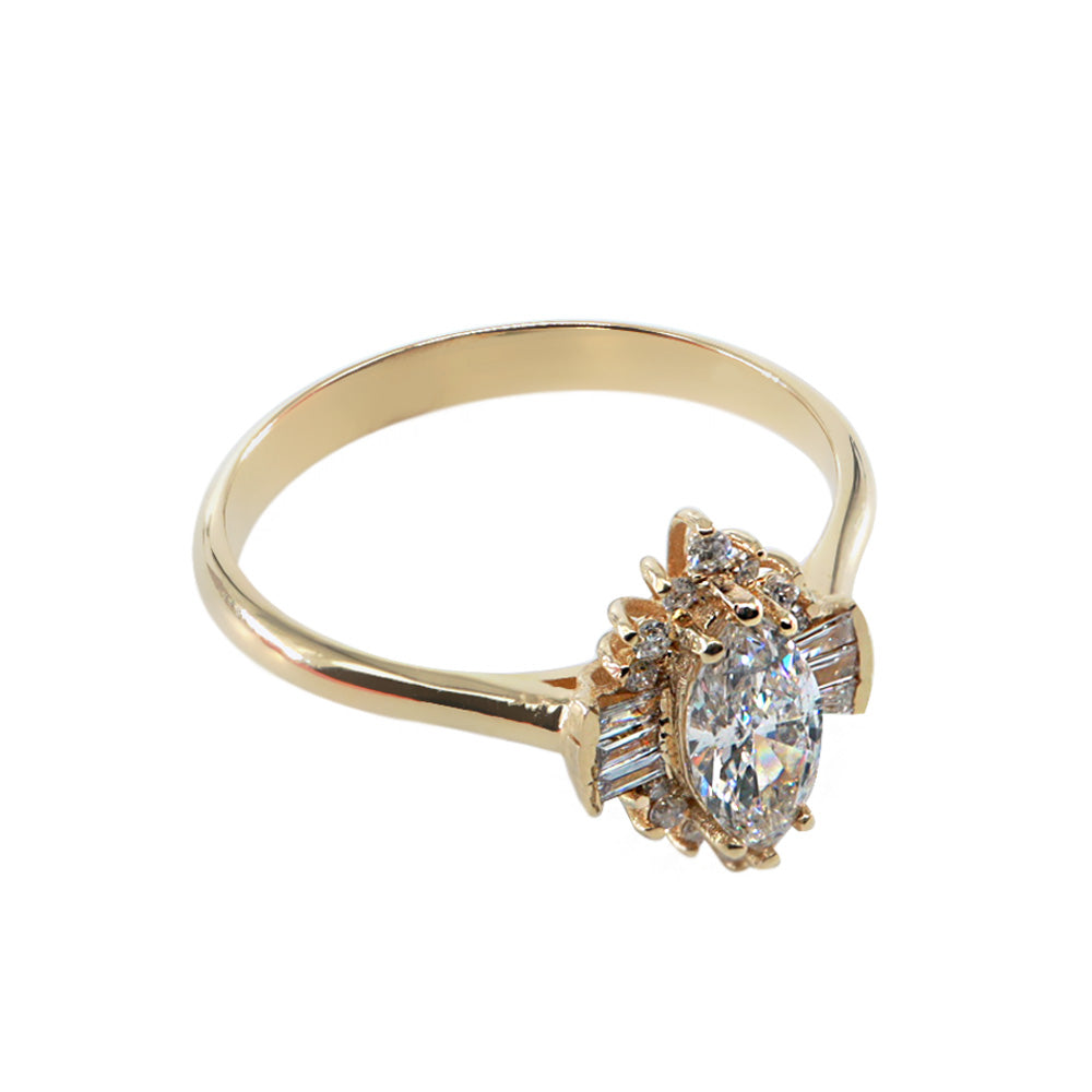 0,55ct Vintage Pırlanta Tasarım Yüzük