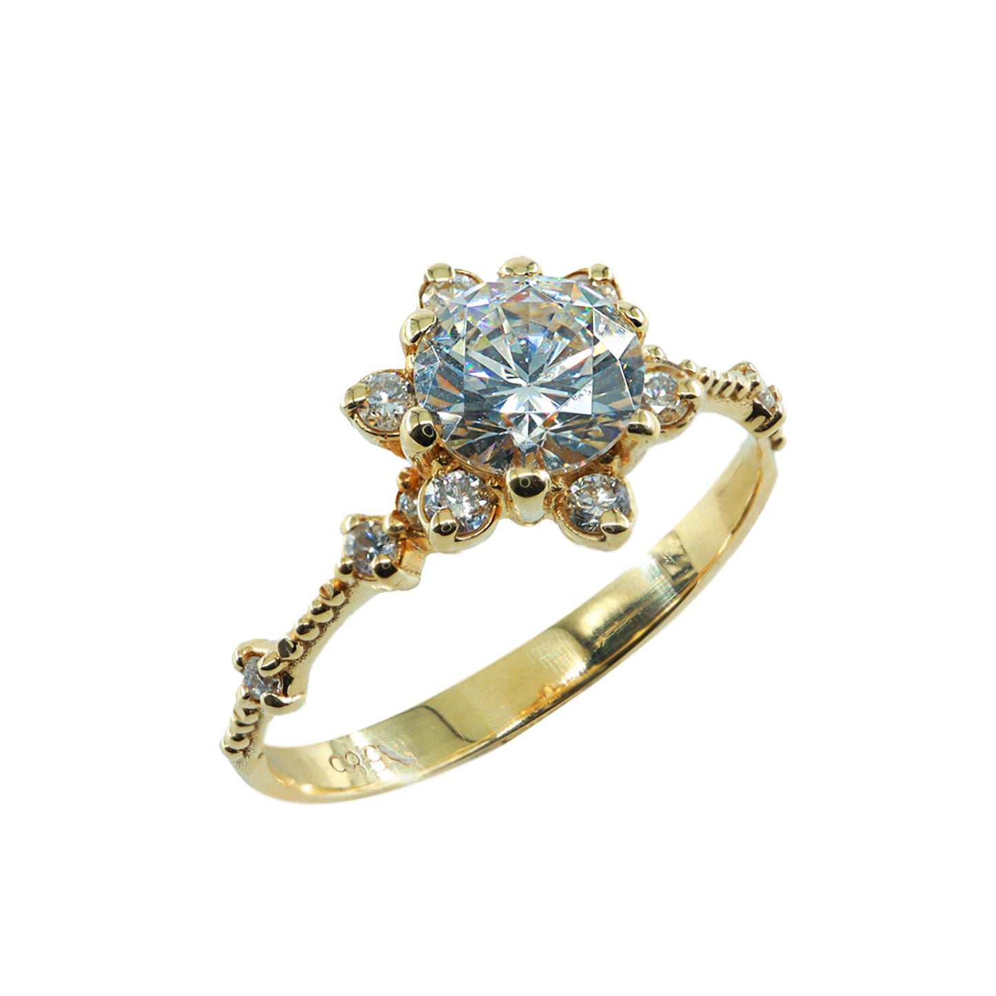 Lotus Tasarım Tektaş Yüzük