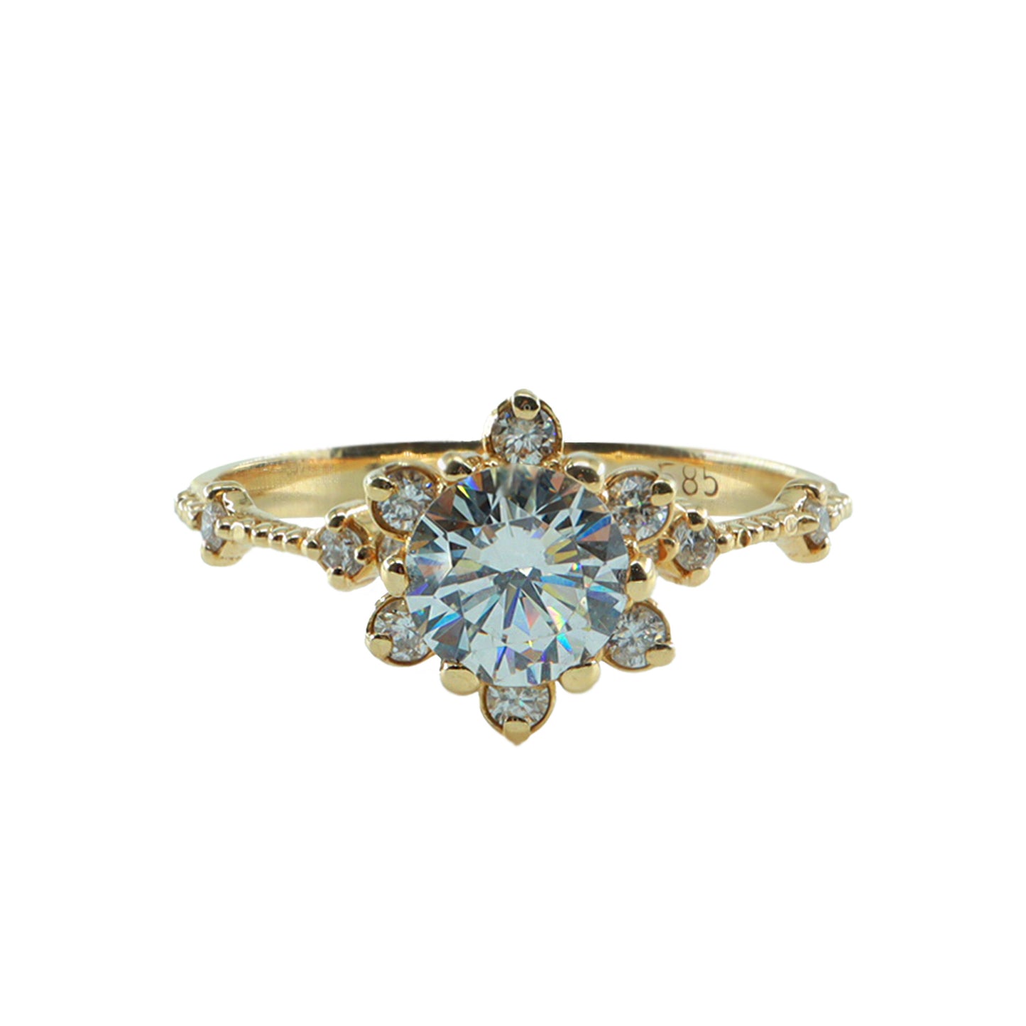 Lotus Tasarım Tektaş Yüzük