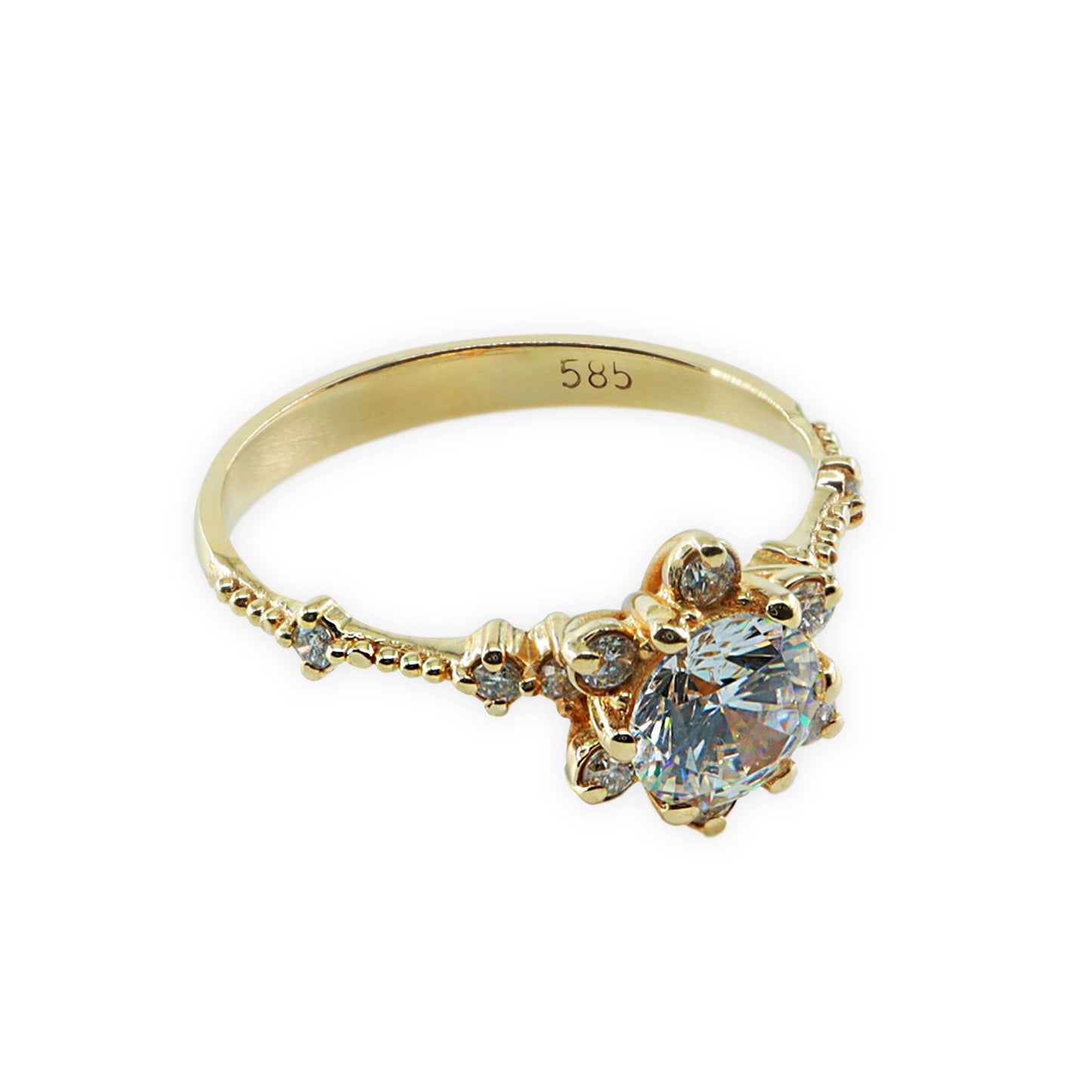 Lotus Tasarım Tektaş Yüzük