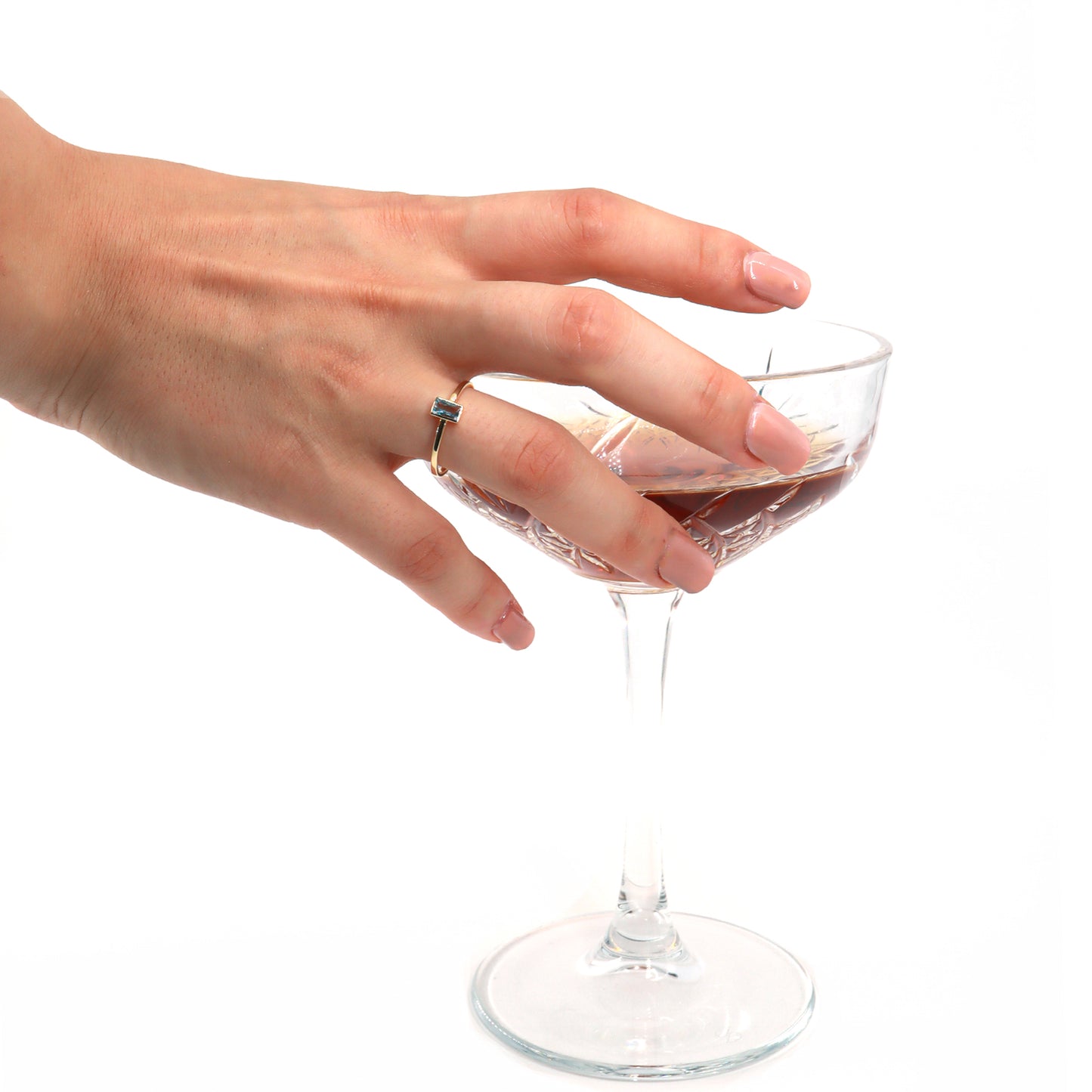 Vintage Baget Kesim Aquamarin